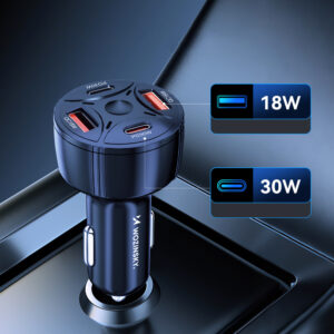 Wozinsky WLS-04 60W automobilinis įkroviklis 2xUSB-C 2xUSB-A - Juodas - Image 6