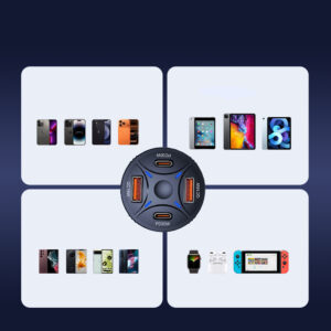 Wozinsky WLS-04 60W automobilinis įkroviklis 2xUSB-C 2xUSB-A - Juodas - Image 9