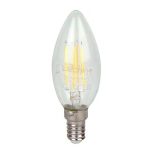 LED lemputė E14 C35 230V 6W 720lm, šiltai balta 2700K, LED line LITE