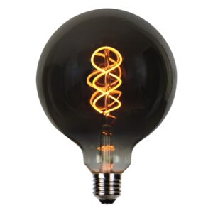 LED lemputė E27 G125 230V 4W 150lm, gintarinė balta 1800K, RETRO VINTAGE GRAPHITE, pritemdoma, LED line PRIME
