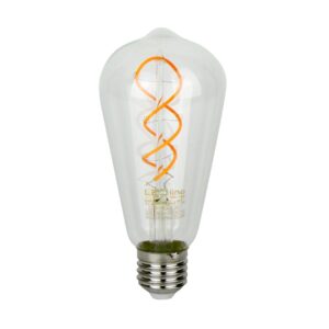 LED lemputė E27 ST64 230V 4W 230lm, gintarinė balta 1800K, RETRO VINTAGE, pritemdoma, LED line PRIME
