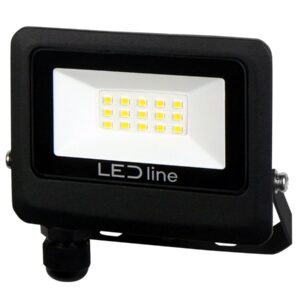 Lauko šviestuvas LED 10W neutraliai balta 230Vac, 1000lm, IP65, juodas, PHOTON, LED LINE