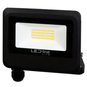 Lauko šviestuvas LED 20W neutraliai balta 230Vac, 2000lm, IP65, juodas, PHOTON, LED LINE