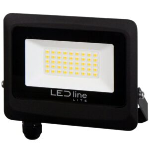 Lauko šviestuvas LED 30W neutraliai balta 230Vac, 3000lm, IP65, juodas, PHOTON, LED LINE