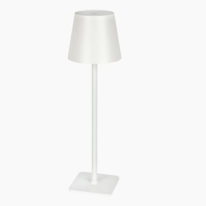 Įkraunamas, stalinis šviestuvas TAZA, 3.5W, 400lm, IP54, CCT keičiamos spalvos, 4000mAh, baltas