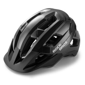 Rockbros LK-67 vaikiškas dviračio šalmas su nuimamu skydeliu 54–58 cm – juodas