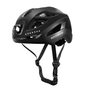 Rockbros ZK-077 dviračio šalmas su integruotu daugiakrypčiu apšvietimu 57-61 cm – juodas