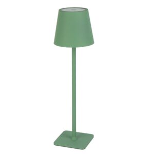 Įkraunamas, stalinis šviestuvas TAZA, 3.5W, 400lm, IP54, CCT keičiamos spalvos, 4000mAh, pastelinė žalia