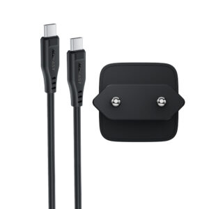 Acefast A118 30W GaN USB-C sieninis įkroviklis su USB-C – USB-C laidu 1.2m – Juodas - Image 8