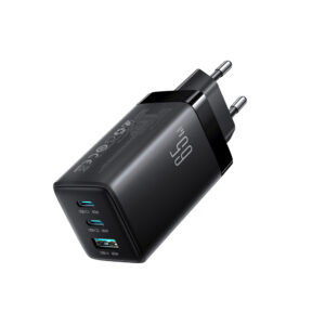 Joyroom JR-TG10 65W GaN 2x USB-C + USB-A sieninis įkroviklis su 100W USB-C – USB-C 1,2 m laidu – juodas - Image 2