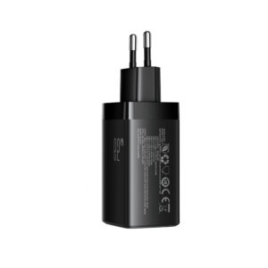 Joyroom JR-TG10 65W GaN 2x USB-C + USB-A sieninis įkroviklis su 100W USB-C – USB-C 1,2 m laidu – juodas - Image 5
