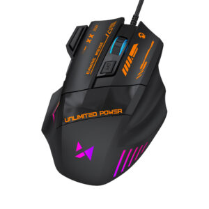 Wozinsky WMGK-1179W laidinė optinė žaidimų pelė 7200 DPI su apšvietimu - juoda - Image 4
