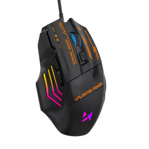 Wozinsky WMGK-1179W laidinė optinė žaidimų pelė 7200 DPI su apšvietimu - juoda