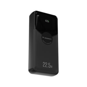 Wozinsky WFC-15B 20000mAh 22.5W PD20W išorinė baterija su integruotais Lightning ir USB-C laidais – Juoda - Image 2