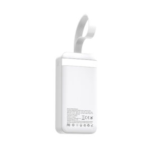 Wozinsky W8-W 30000mAh 30W išorinė baterija 2x USB-A ir USB-C su žibintuvėliu - Balta - Image 4