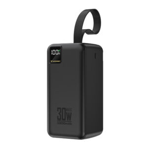 Išorinė baterija Wozinsky W8-B 50000mAh 30W 2xUSB-A ir 2xUSB-C bei USB micro su žibintuvėliu - juoda - Image 2