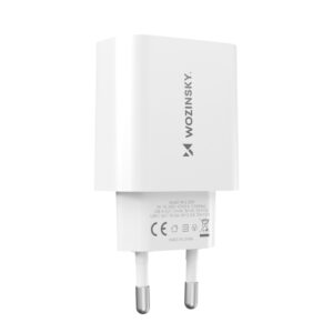 Wozinsky WLS-20W 20W USB-A USB-C sieninis įkroviklis su 1m USB-C – USB-C laidu – Baltas - Image 4