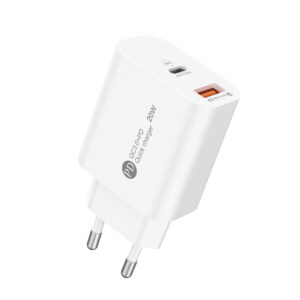 Wozinsky WLS-20W 20W USB-A USB-C sieninis įkroviklis su 1m USB-C – USB-C laidu – Baltas - Image 5