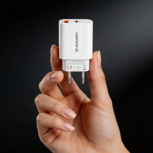 Wozinsky WLS-20W 20W USB-A USB-C sieninis įkroviklis su 1m USB-C – USB-C laidu – Baltas - Image 7