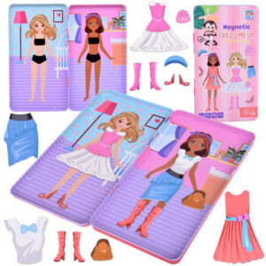 Magnetinė dėlionė „Dress up your doll“ su unikaliais stiliais ZA5198