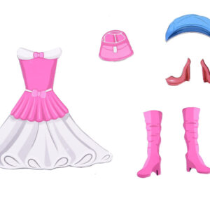 Magnetinė dėlionė „Dress up your doll“ su unikaliais stiliais ZA5198 - Image 5