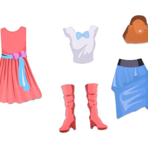 Magnetinė dėlionė „Dress up your doll“ su unikaliais stiliais ZA5198 - Image 4