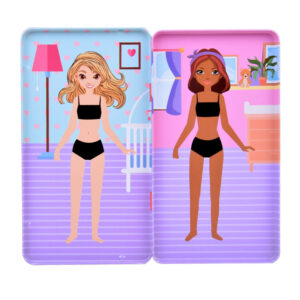 Magnetinė dėlionė „Dress up your doll“ su unikaliais stiliais ZA5198 - Image 3