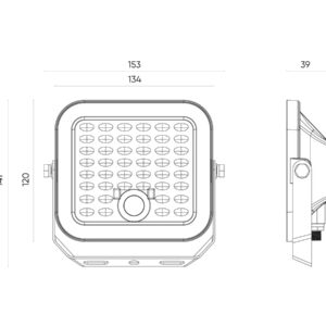 Lauko šviestuvas su saulės baterija ir judesio jutikliu LUNIR, 1400lm, 4000mAh, 4000K, 100°