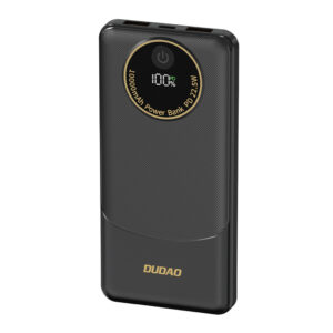 Dudao K12 išorinė baterija 10000mAh PD 22.5W USB-A USB-C – Juoda