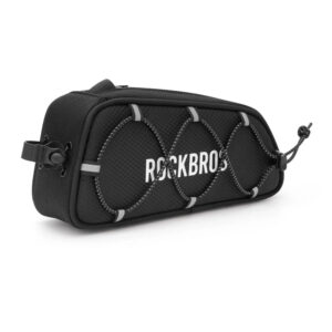 Rockbros TL004 ROAD TO SKY 0,7 l vandeniui atsparus dviračio rėmo krepšys – juodas - Image 2