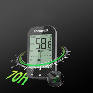 Rockbros M1Pro Bluetooth GPS dviračio kompiuteris IPX6 – Juodas - Image 3