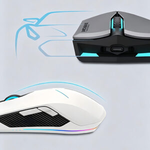 Machenike M721 belaidė žaidimų pelė 10000 DPI su RGB apšvietimu - Juoda - Image 8