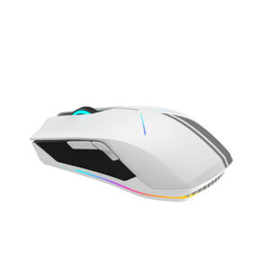 Machenike M721 belaidė žaidimų pelė 10000 DPI su RGB apšvietimu – balta - Image 3