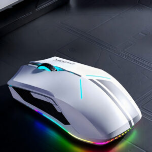 Machenike M721 belaidė žaidimų pelė 10000 DPI su RGB apšvietimu – balta - Image 7