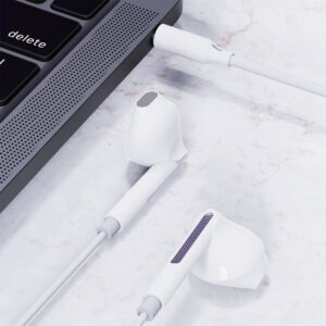 Acefast L14 įdedamos laidinės ausinės su 3.5 mm mini jack mikrofonu – baltos - Image 7
