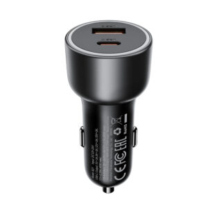 Acefast B21 75W USB-C + USB-A automobilinis įkroviklis – juodas - Image 2
