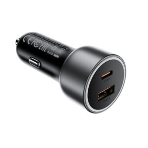 Acefast B21 75W USB-C + USB-A automobilinis įkroviklis – juodas - Image 3