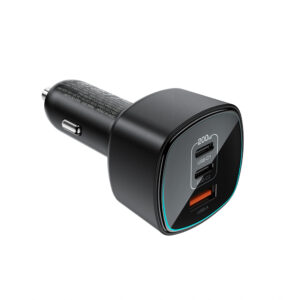 Acefast B18 200W automobilinis įkroviklis 2x USB-C + USB-A – juodas - Image 2