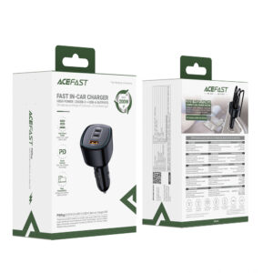 Acefast B18 200W automobilinis įkroviklis 2x USB-C + USB-A – juodas - Image 5