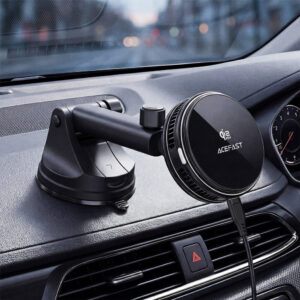 Acefast D67 magnetinis automobilinis telefono laikiklis ant prietaisų skydelio su Qi2 25W belaidžiu įkrovimu ir aušinimu – Juodas - Image 7