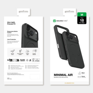 AmazingThing Minimal Air dėklas, skirtas iPhone 18 Pro Max, suderinamas su MagSafe – juodas - Image 8