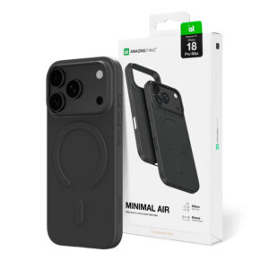 AmazingThing Minimal Air dėklas, skirtas iPhone 18 Pro Max, suderinamas su MagSafe – juodas