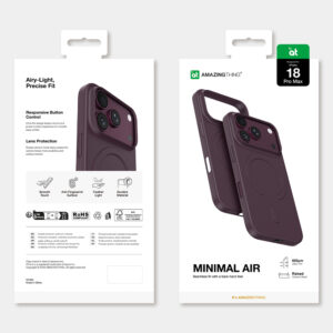 AmazingThing Minimal Air dėklas, skirtas iPhone 18 Pro Max, suderinamas su MagSafe – violetinis - Image 8