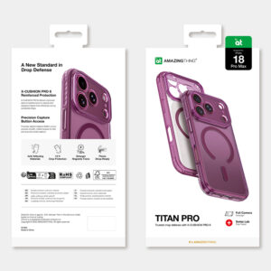 AmazingThing Titan Pro dėklas su objektyvo apsauga ir dirželio laikikliu, skirtas iPhone 18 Pro Max, suderinamas su MagSafe - Violetinis - Image 8