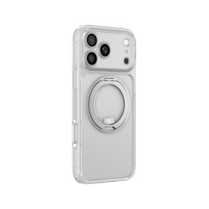 AmazingThing Titan Pro Spin objektyvo dėklas, skirtas iPhone 18 Pro su besisukančiu žiedu ir dirželio laikikliu, suderinamas su MagSafe – skaidrus - Image 3