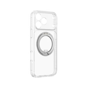 AmazingThing Titan Pro Spin objektyvo dėklas, skirtas iPhone 18 Pro su besisukančiu žiedu ir dirželio laikikliu, suderinamas su MagSafe – skaidrus - Image 4