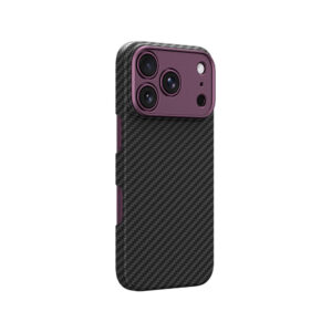 AmazingThing Titan Max apsauginis dėklas objektyvui, skirtas iPhone 18 Pro, pagamintas iš aramido pluošto su kameros dangteliu, suderinamas su MagSafe – violetinis - Image 4
