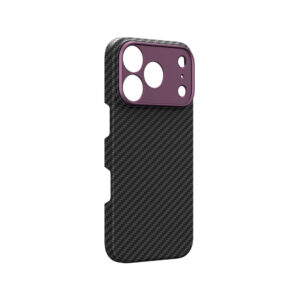 AmazingThing Titan Max apsauginis dėklas objektyvui, skirtas iPhone 18 Pro, pagamintas iš aramido pluošto su kameros dangteliu, suderinamas su MagSafe – violetinis - Image 5