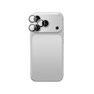 AmazingThing Radix Vision Lens fotoaparato objektyvo apsauga, skirta iPhone 18 Pro / 18 Pro Max – sidabrinė