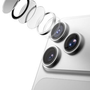 AmazingThing Radix Vision Lens fotoaparato objektyvo apsauga, skirta iPhone 18 Pro / 18 Pro Max – sidabrinė - Image 5